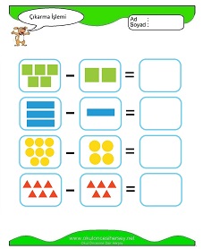 Çıkarma İşlemi Çalışma Sayfaları